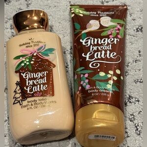 Bath & Body Works Gingerbread Latte Cream and  Moisturizer set